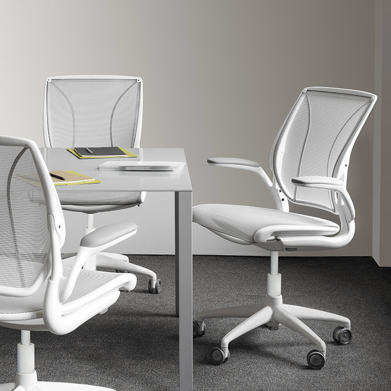 Humanscale World Chair Full Mesh - Adjustable Arms, soft casters